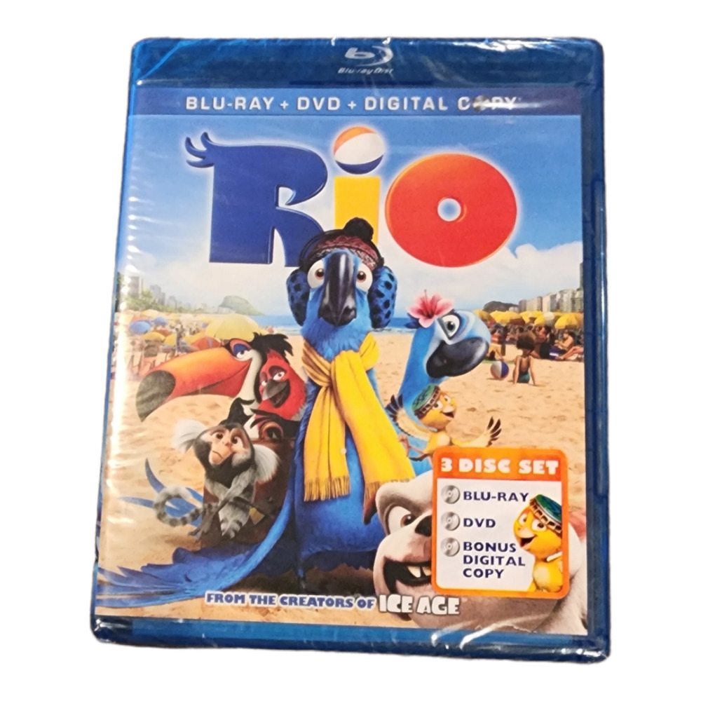 NIB SEALED BLU-RAY +DVD + Digital HD Rio and Rio 2